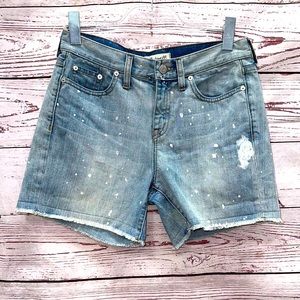Madewell Denim Shorts Paint Splatter Size 26